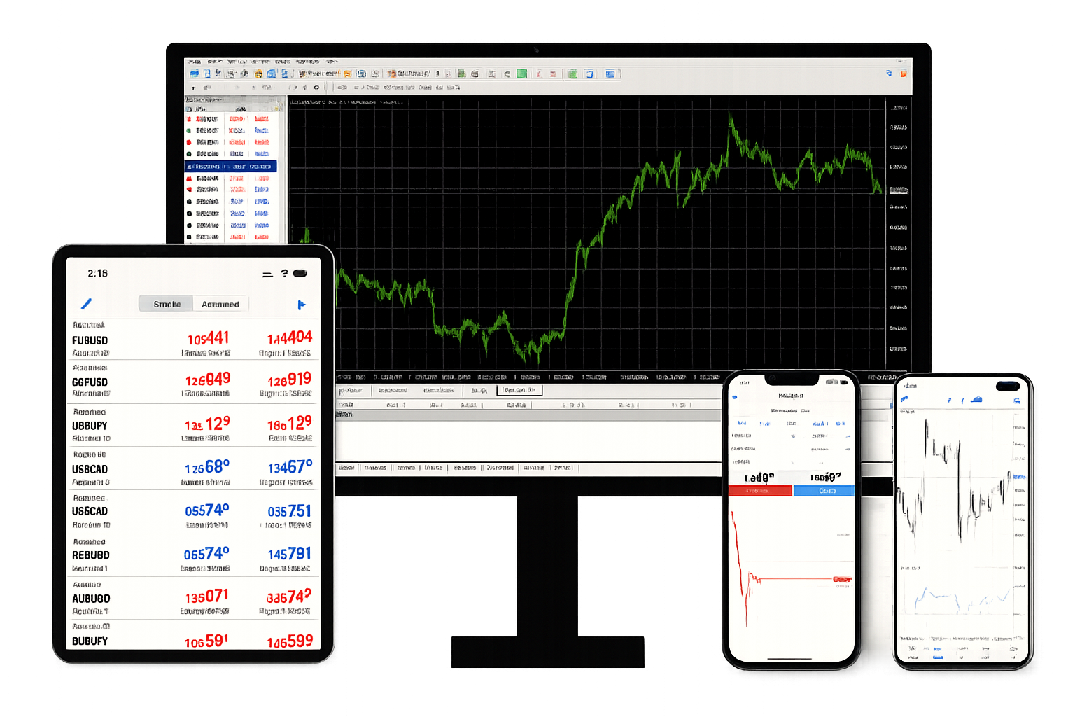 MetaTrader 4 下载版本与设备选择界面